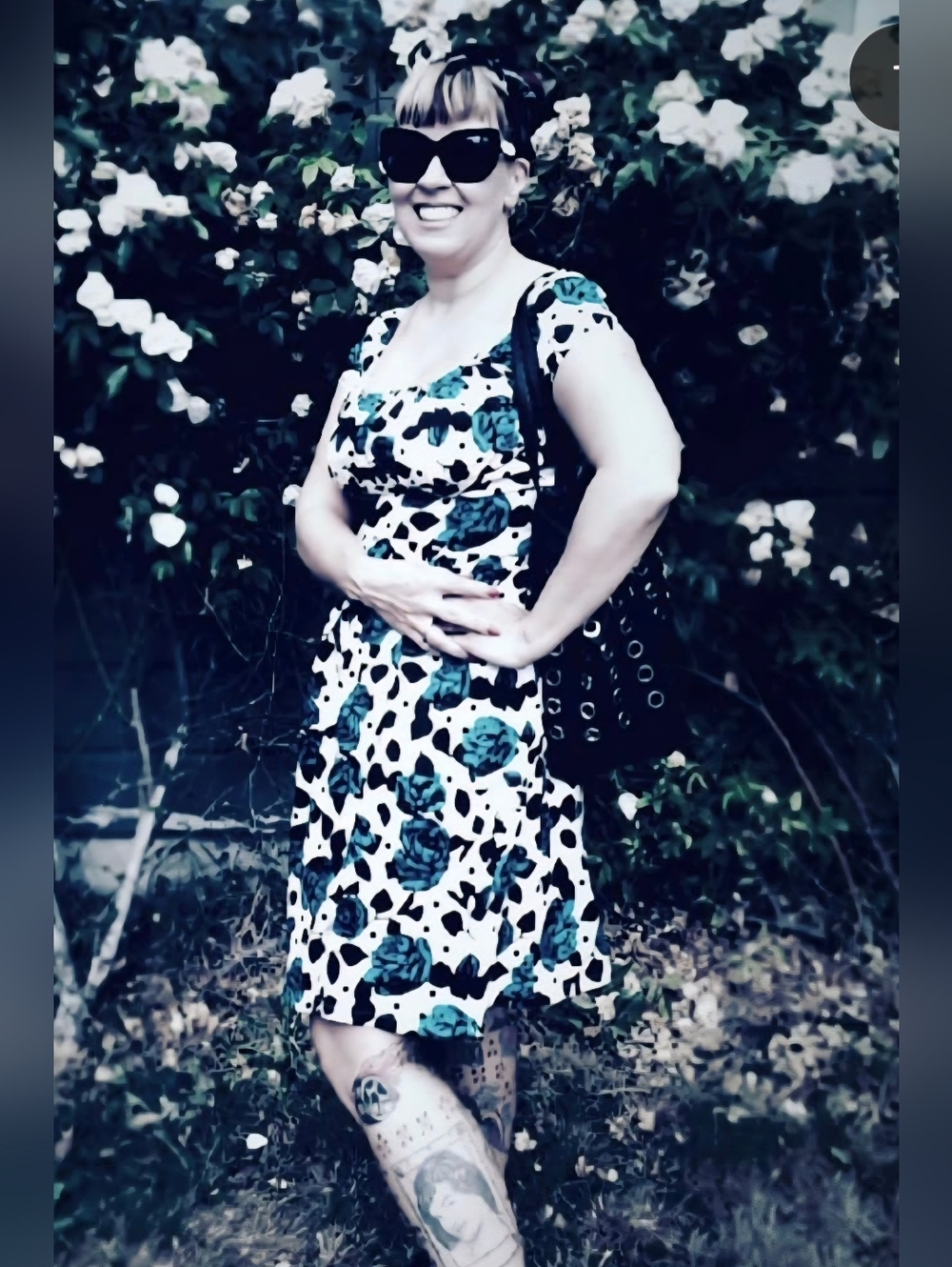 Rare Unique Vintage 50's Style Midi Dress Size Small